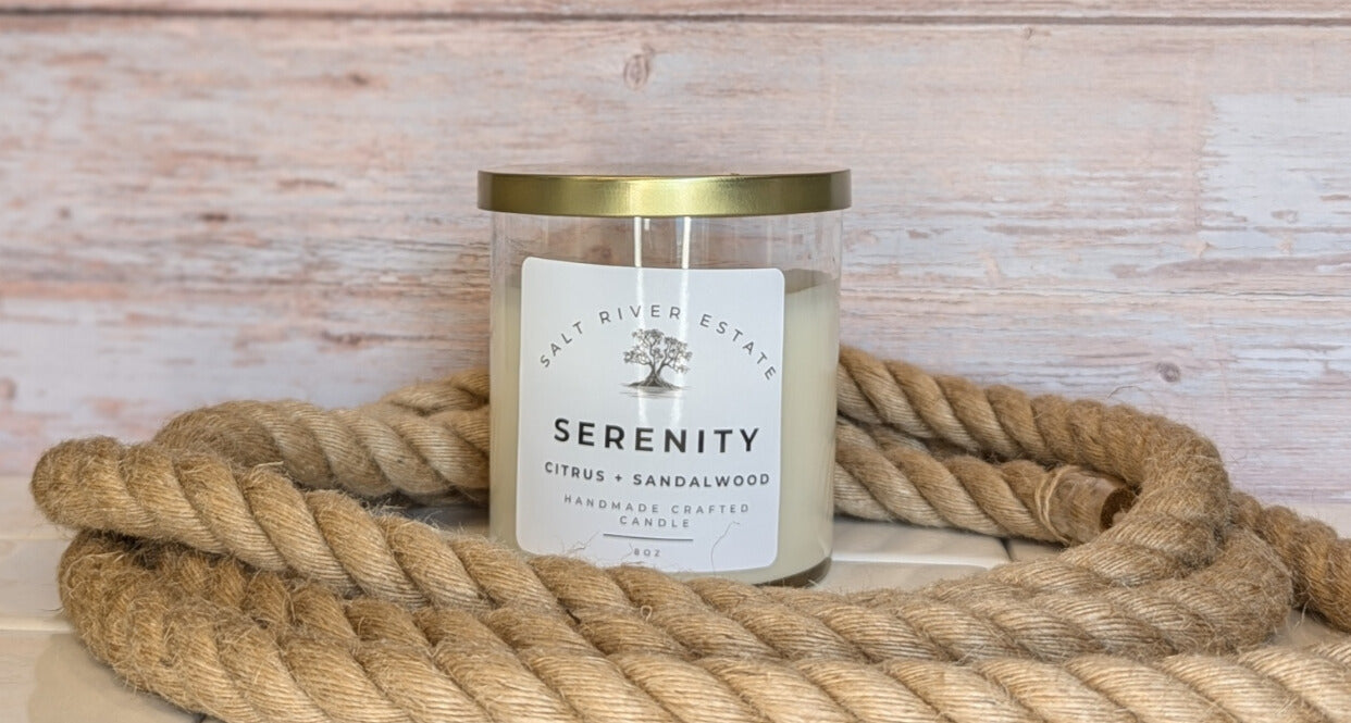 "Serenity" Citrus and Sandalwood Candle