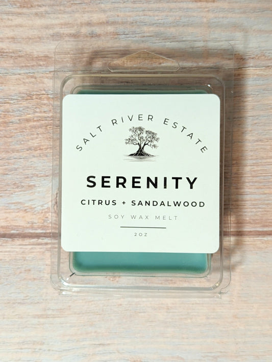 "Serenity" Citrus and Sandalwood Wax Melt